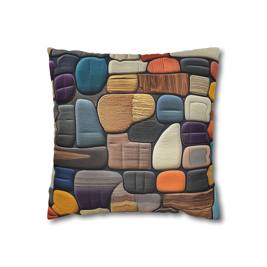 Organic Shapes- Square Polyester Pillowcase