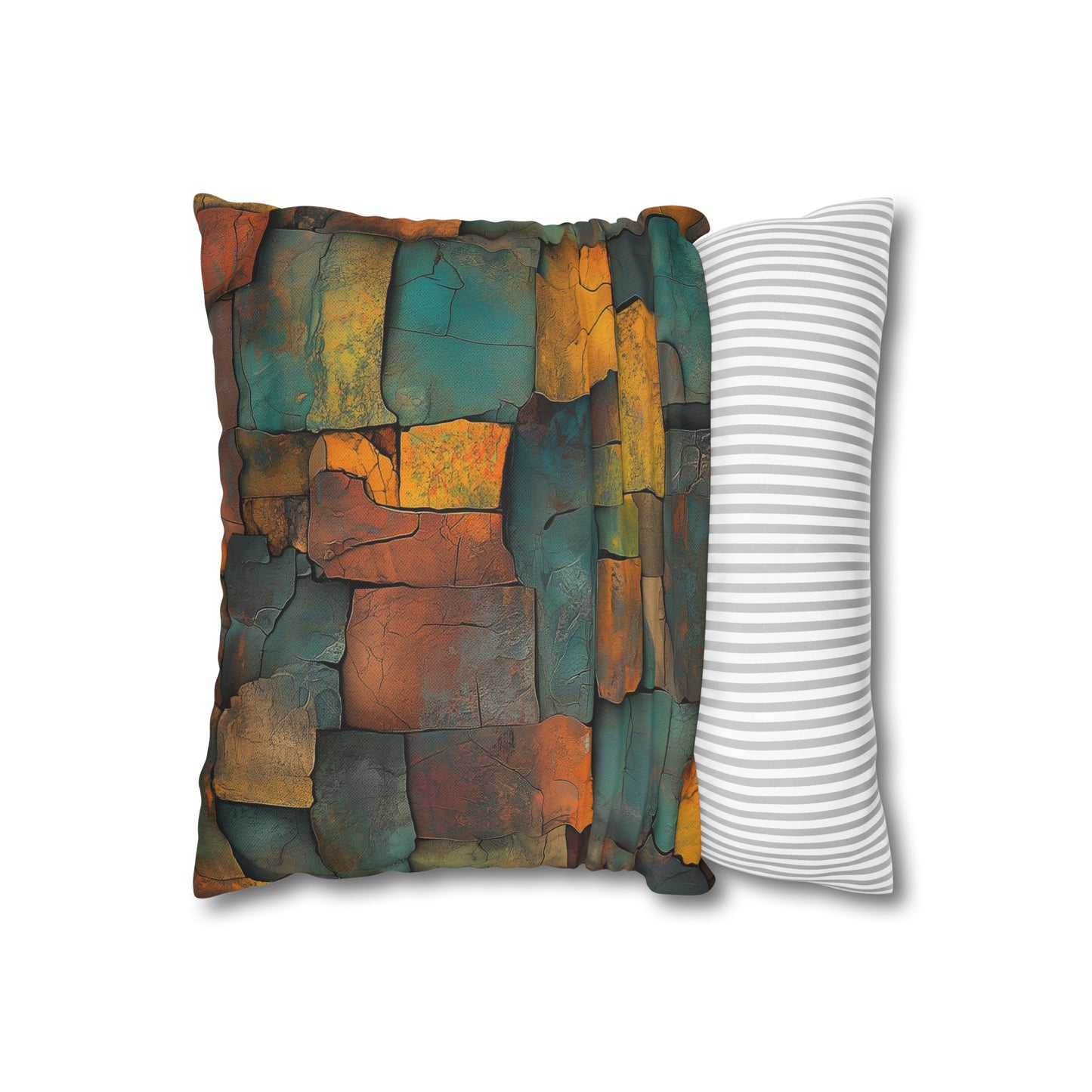 Tiled Mosaic Dreams - Square Polyester Pillowcase