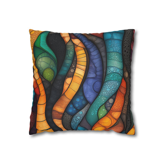 Cosmic Kaleidoscope - Square Polyester Pillowcase