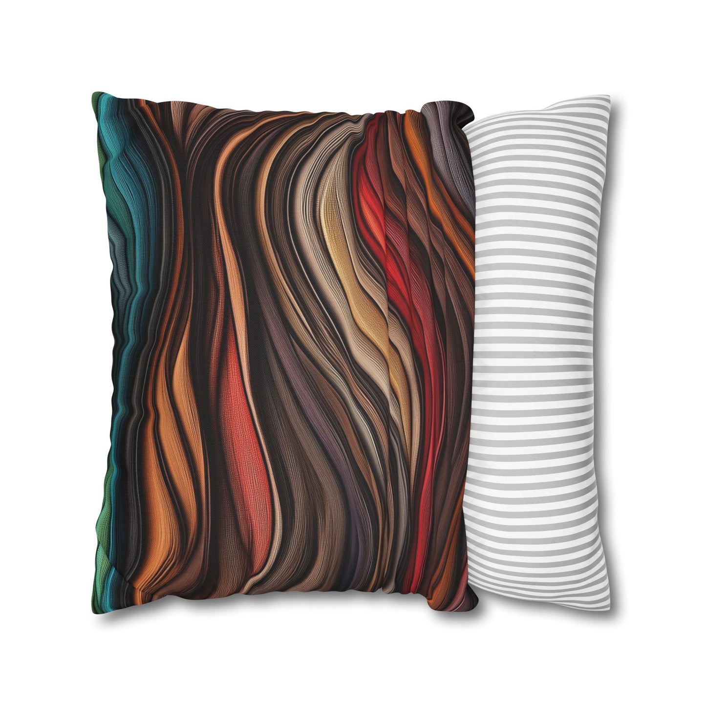 Fluid Waves - Square Polyester Pillowcase