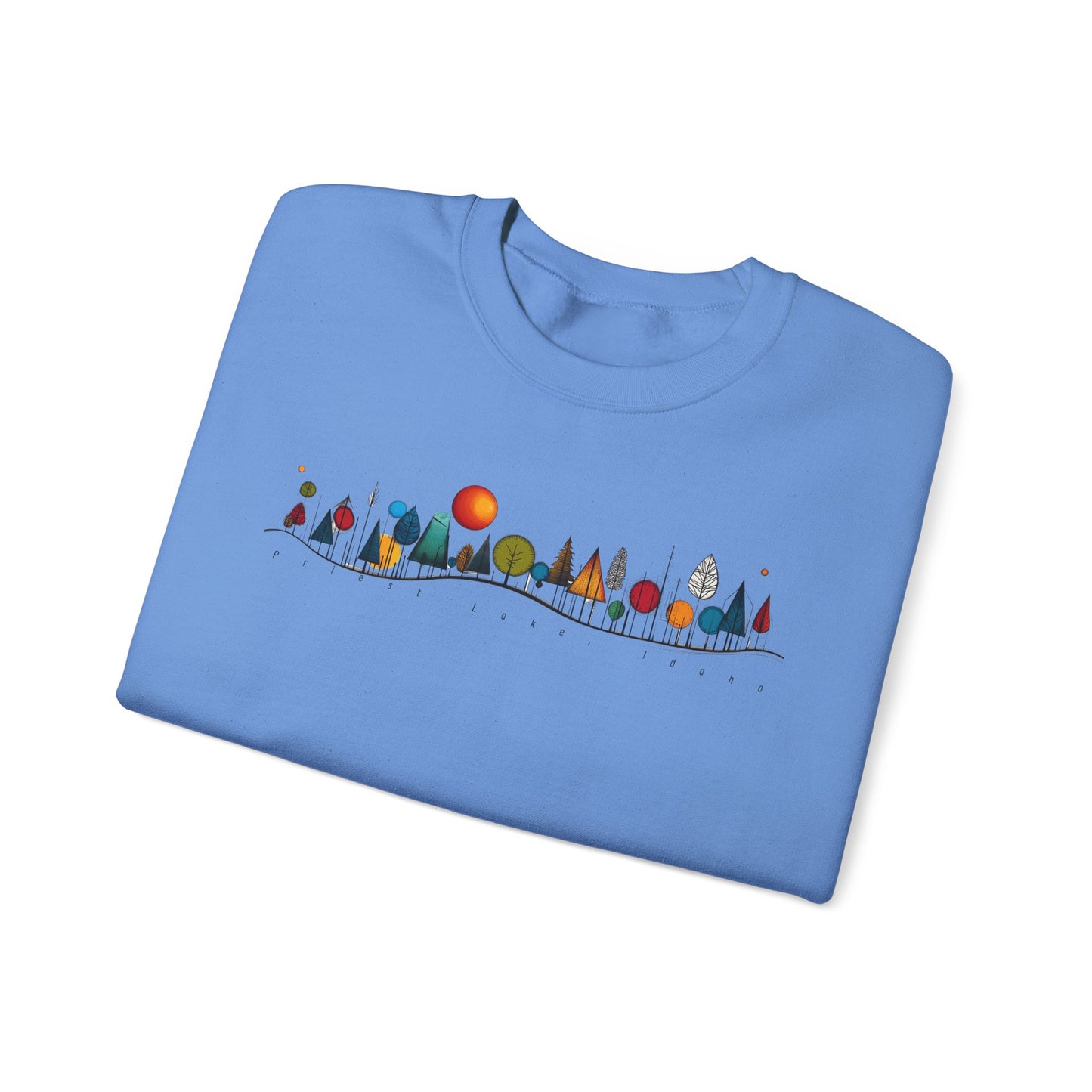 Priest Lake Geometry 5 Heavy Blend™ Crewneck Sweatshirt