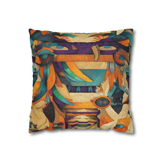 Digital Kaleidoscope- Square Polyester Pillowcase