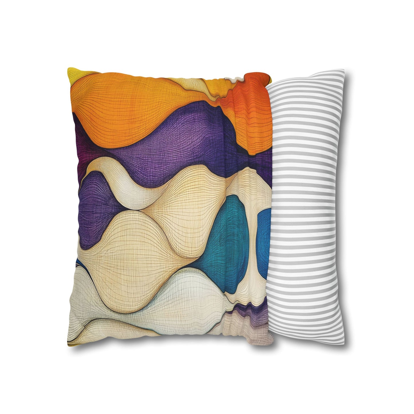 Fluid Reverie- Square Polyester Pillowcase