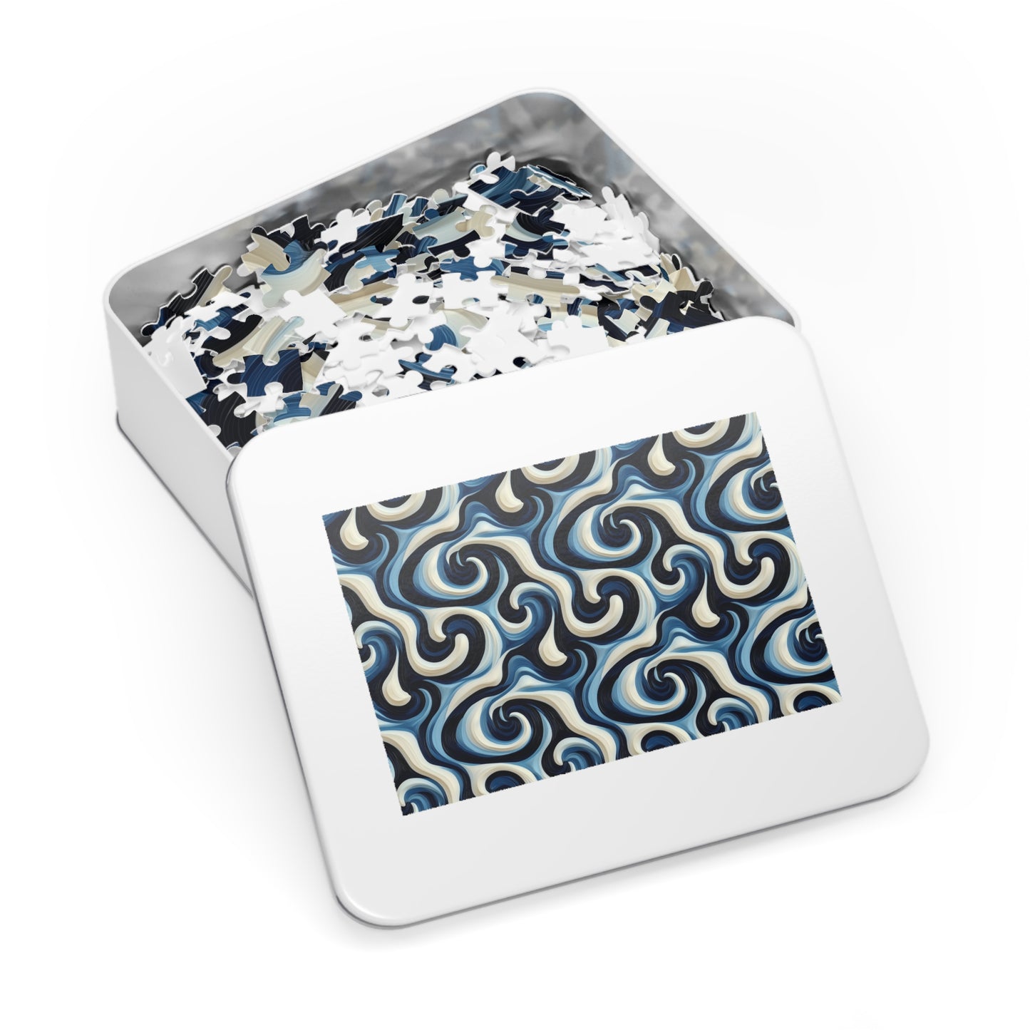 Blue Swirlino Jigsaw Puzzle 2