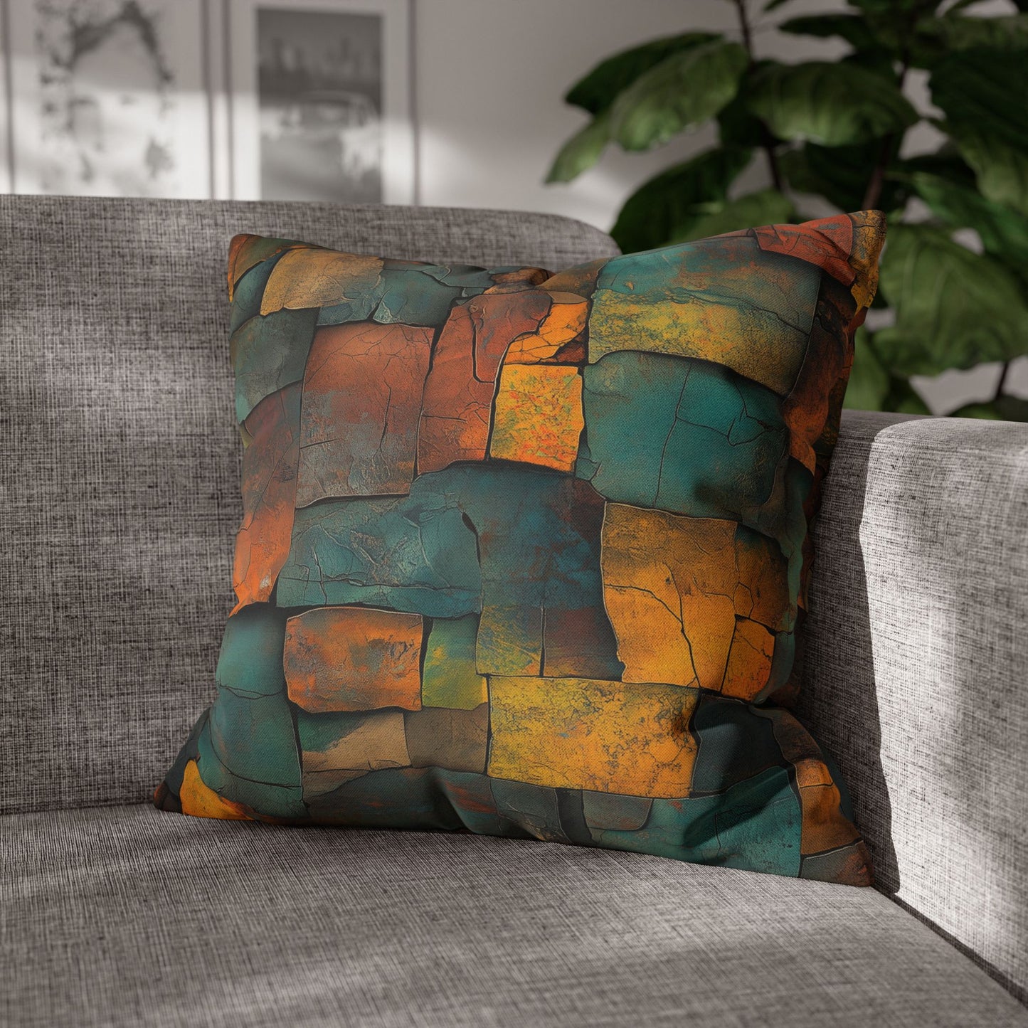 Tiled Mosaic Dreams - Square Polyester Pillowcase