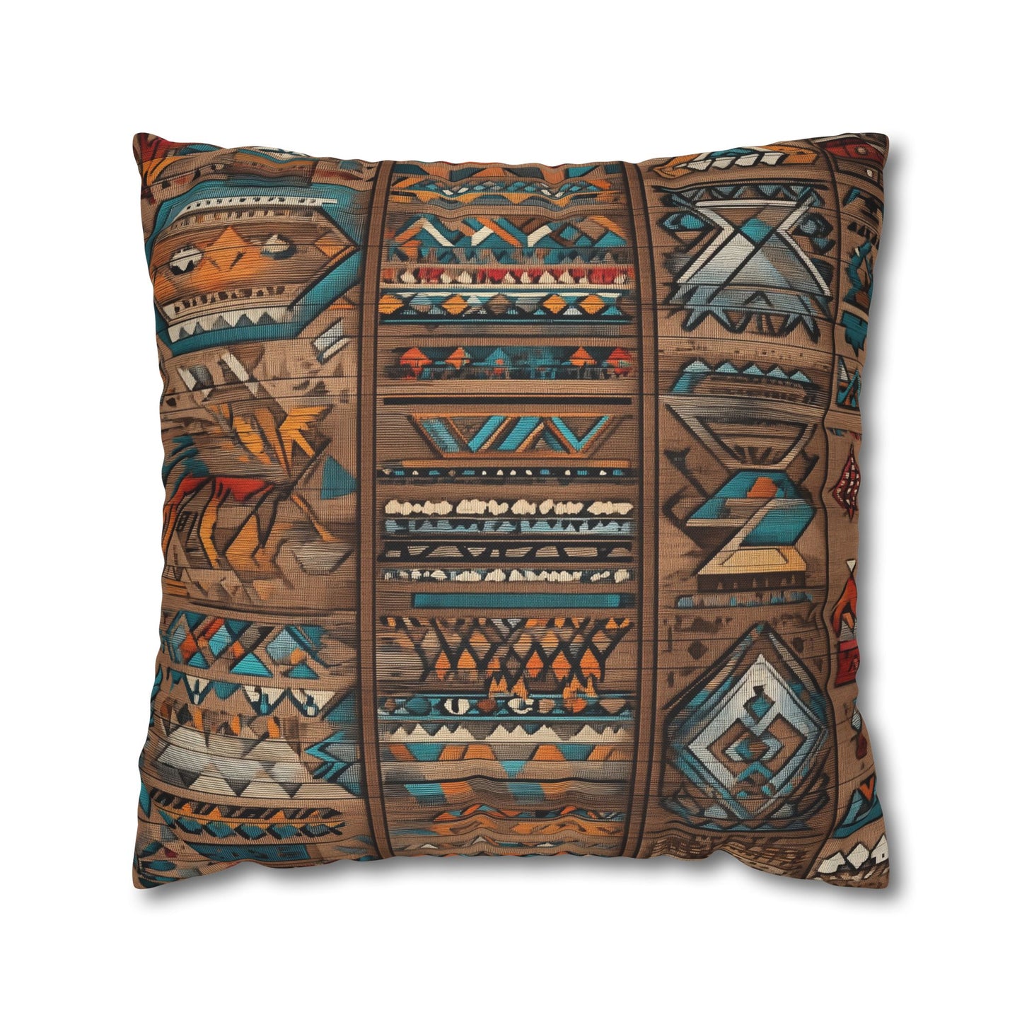 Indigenous Tapestry - Square Polyester Pillowcase