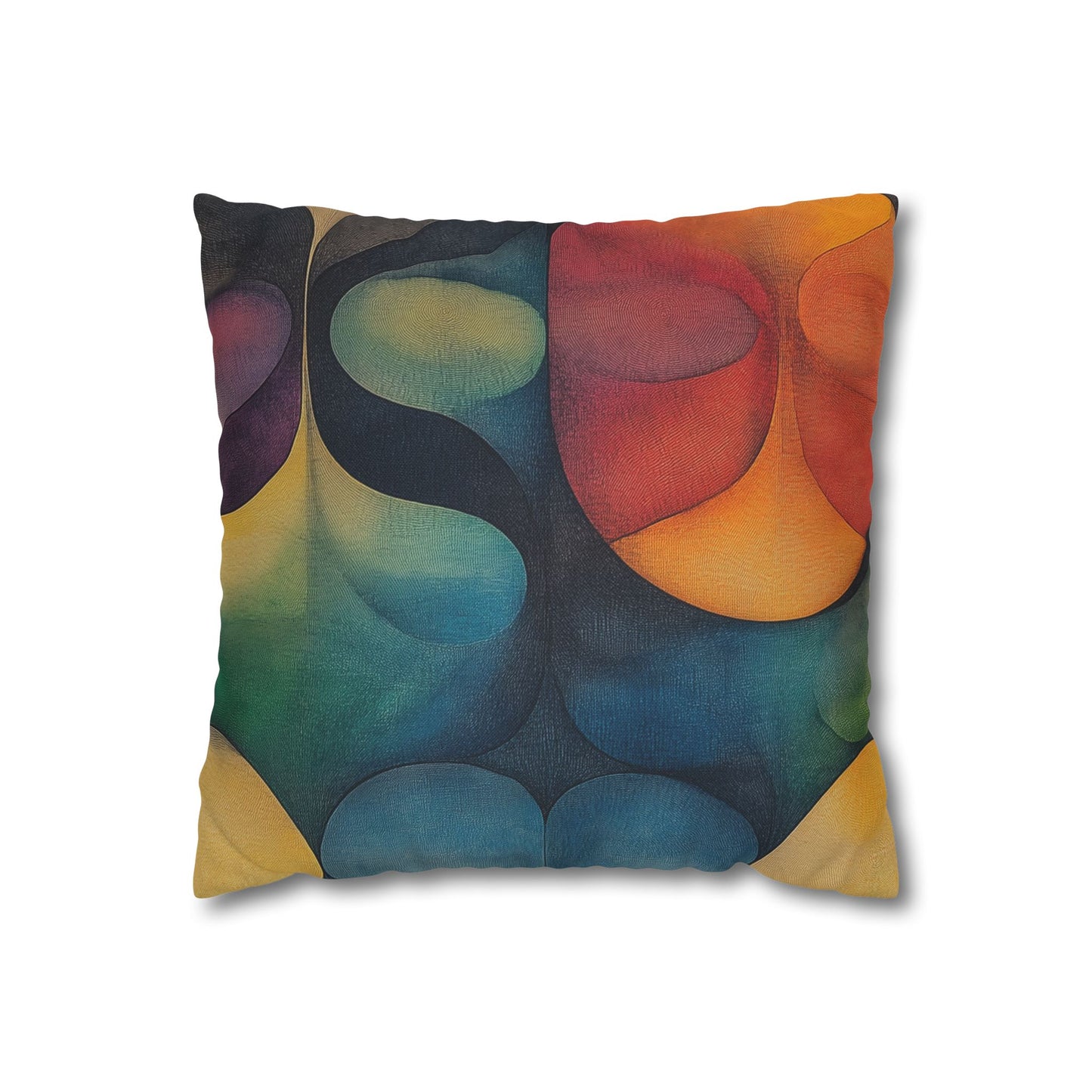 Fluid Forms- Square Polyester Pillowcase