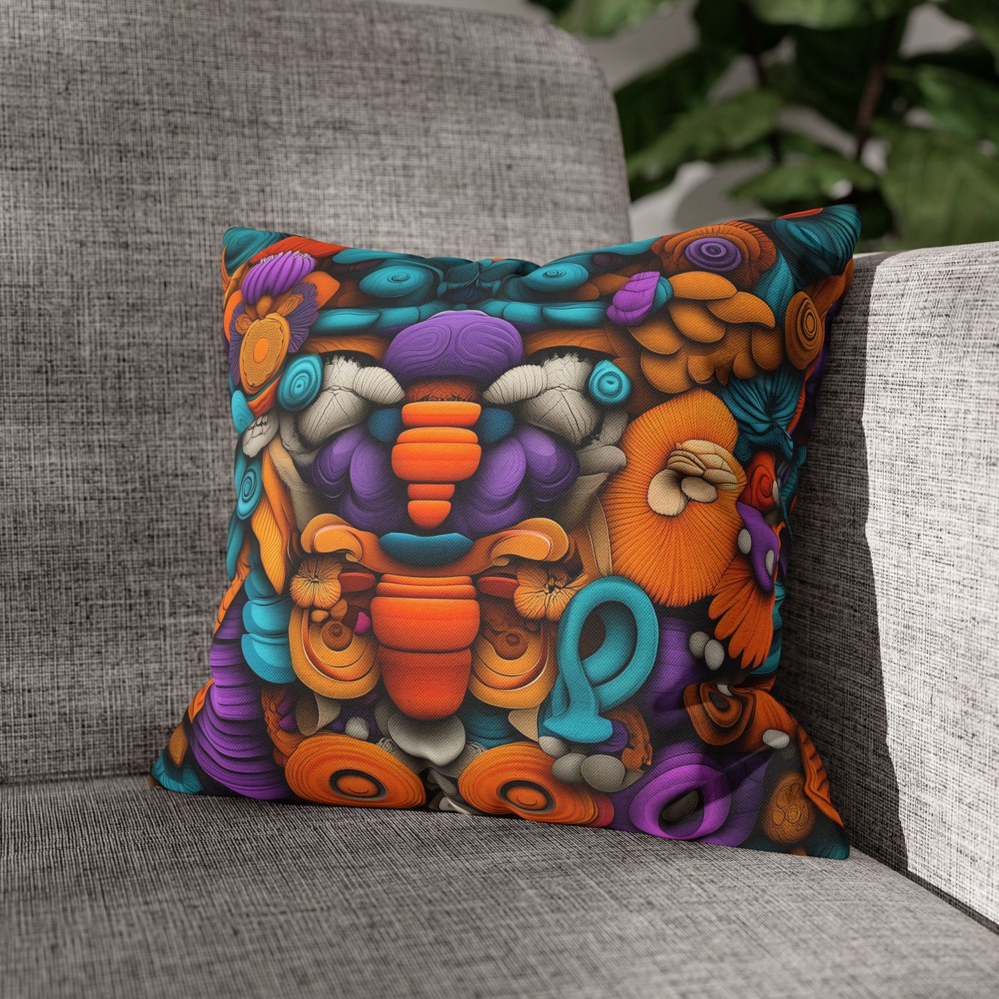 Chromatic Reverie- Square Polyester Pillowcase