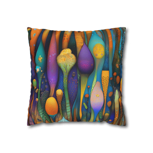 Chromatic Reef- Square Polyester Pillowcase