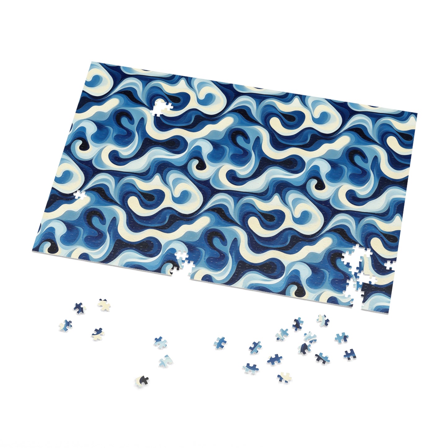 Blue Swirlino Jigsaw Puzzle 1