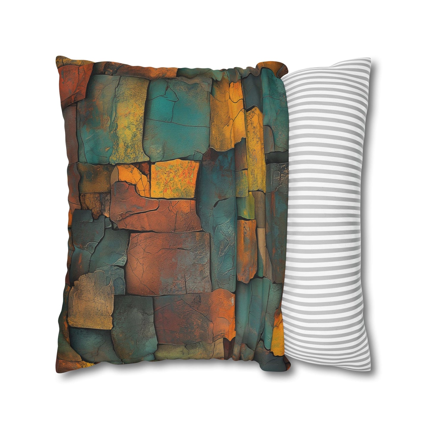 Tiled Mosaic Dreams - Square Polyester Pillowcase