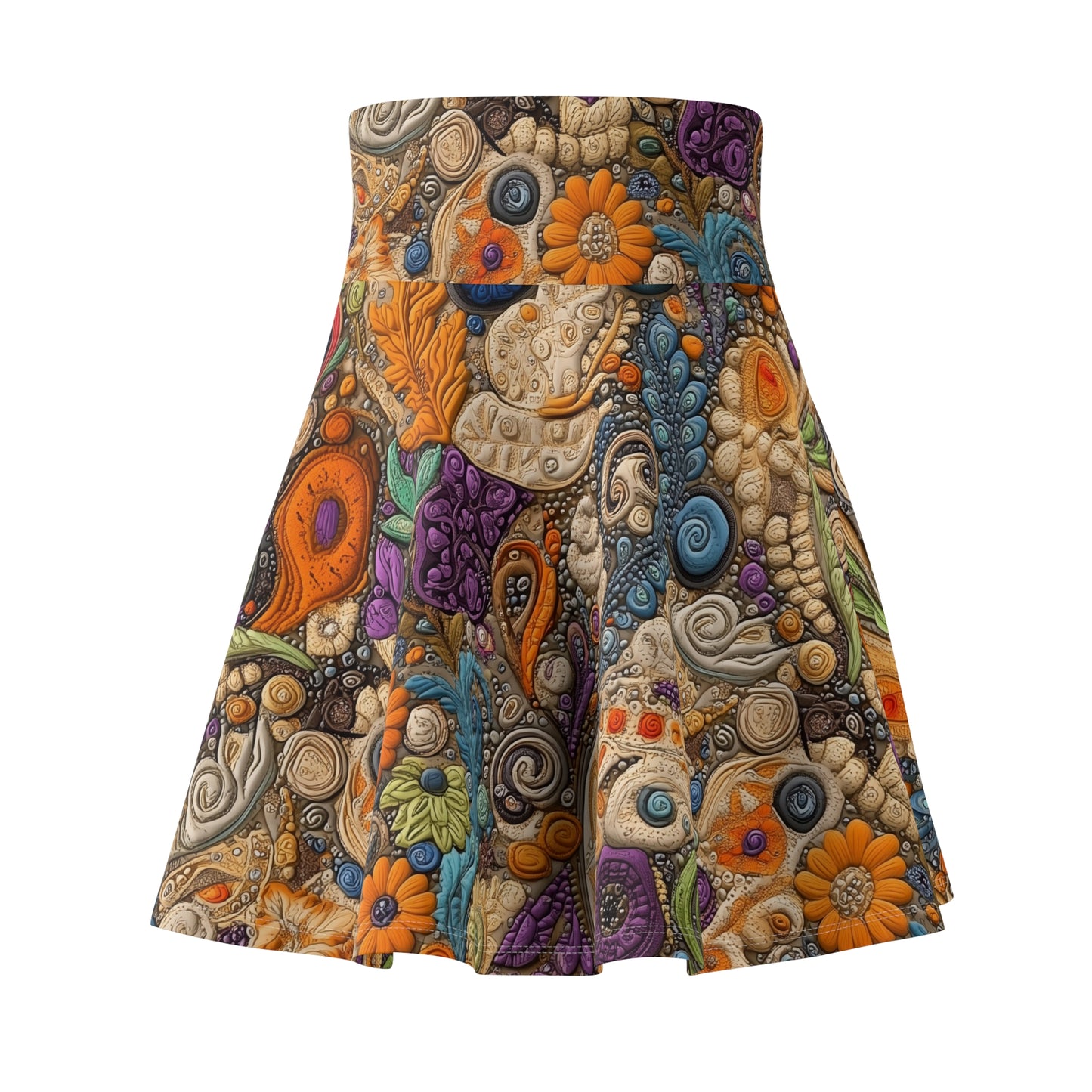 Kaleidoscopic Clay Dreams - Skater Skirt