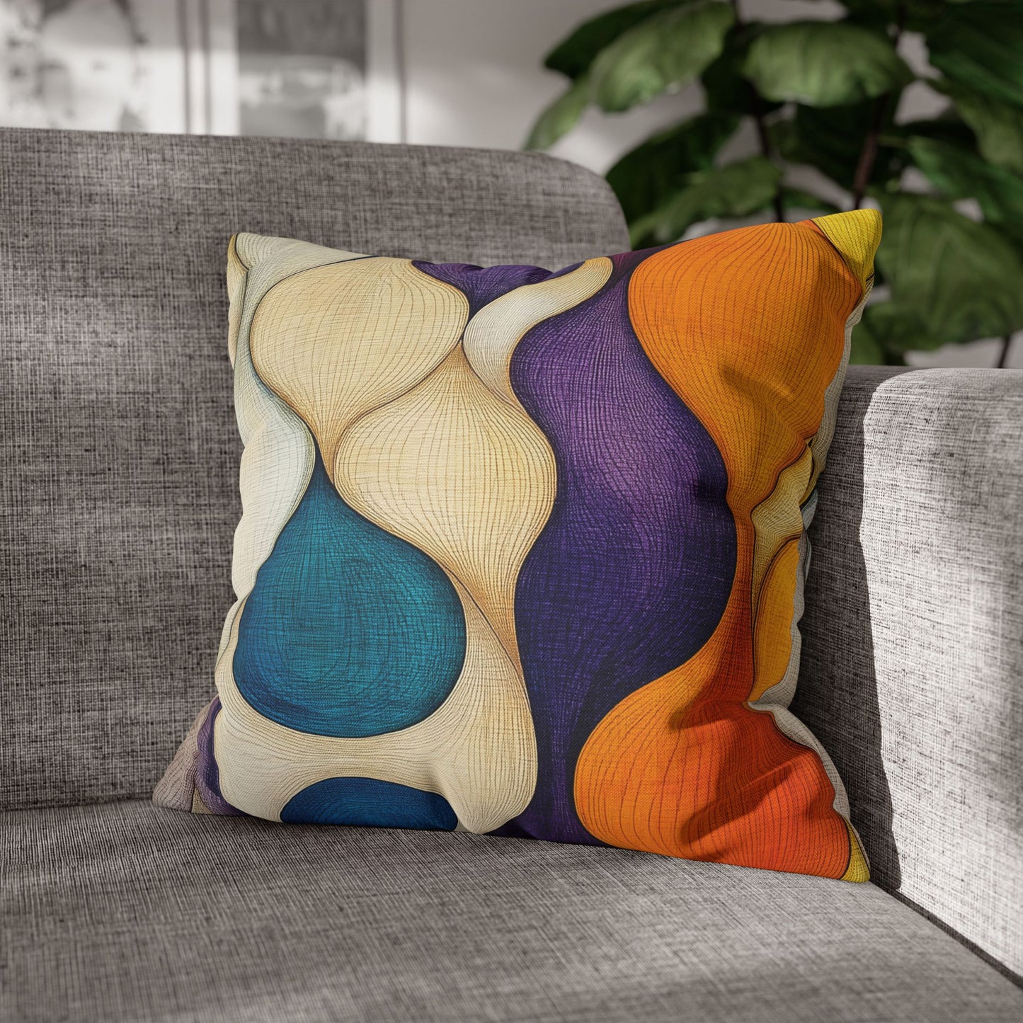 Fluid Reverie- Square Polyester Pillowcase