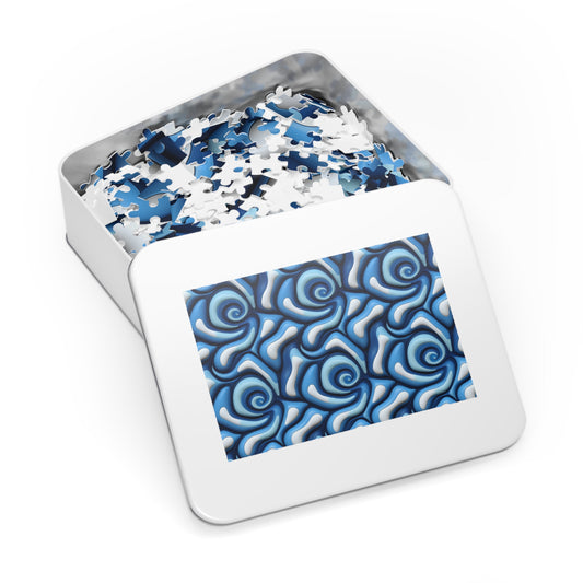 Blue Swirlino Jigsaw Puzzle 8