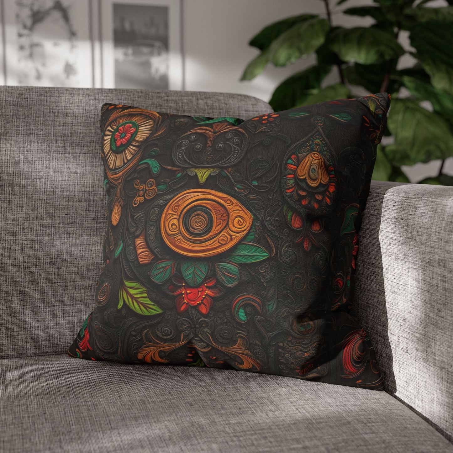 Organic Oasis - Square Polyester Pillowcase