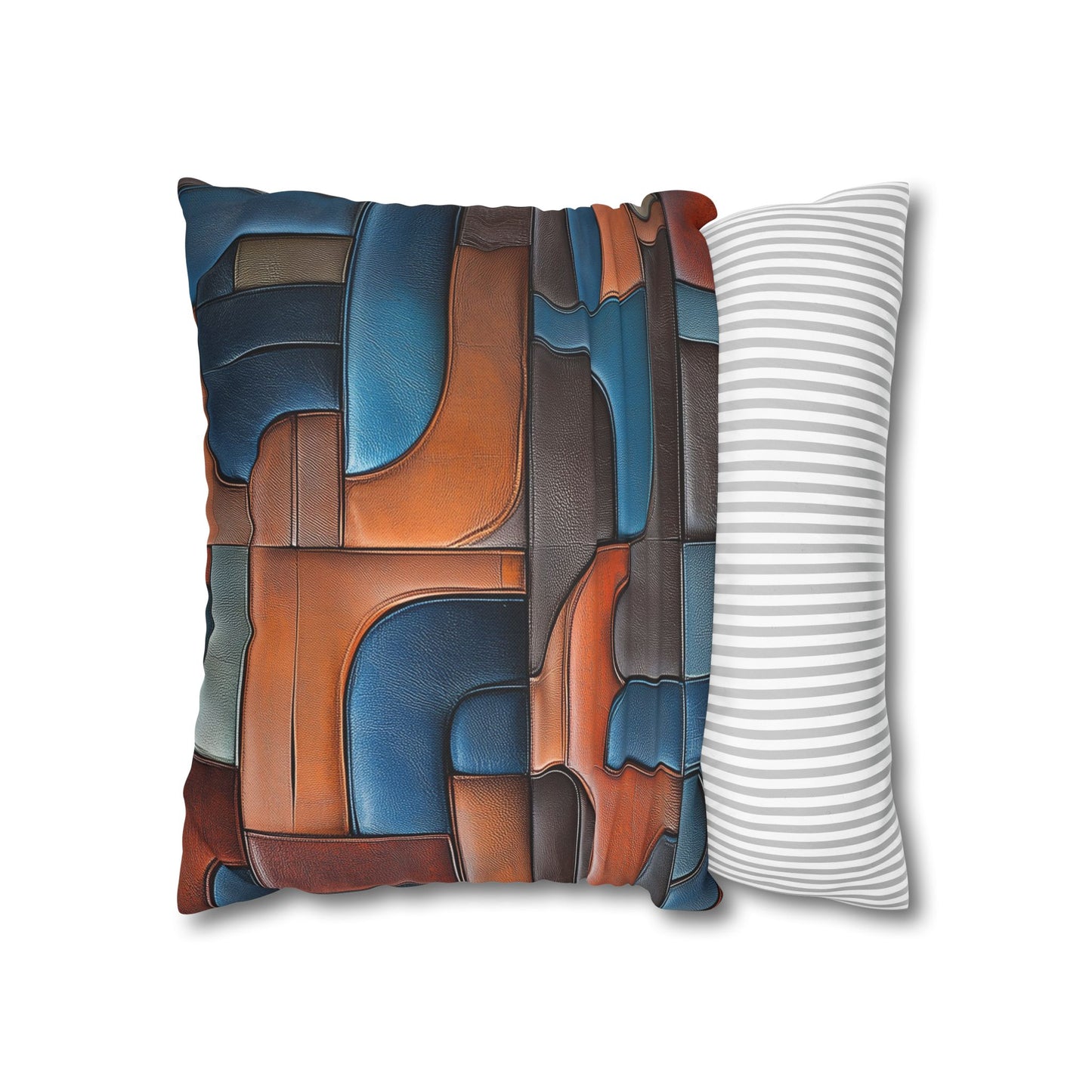 Leather Mosaic - Square Polyester Pillowcase