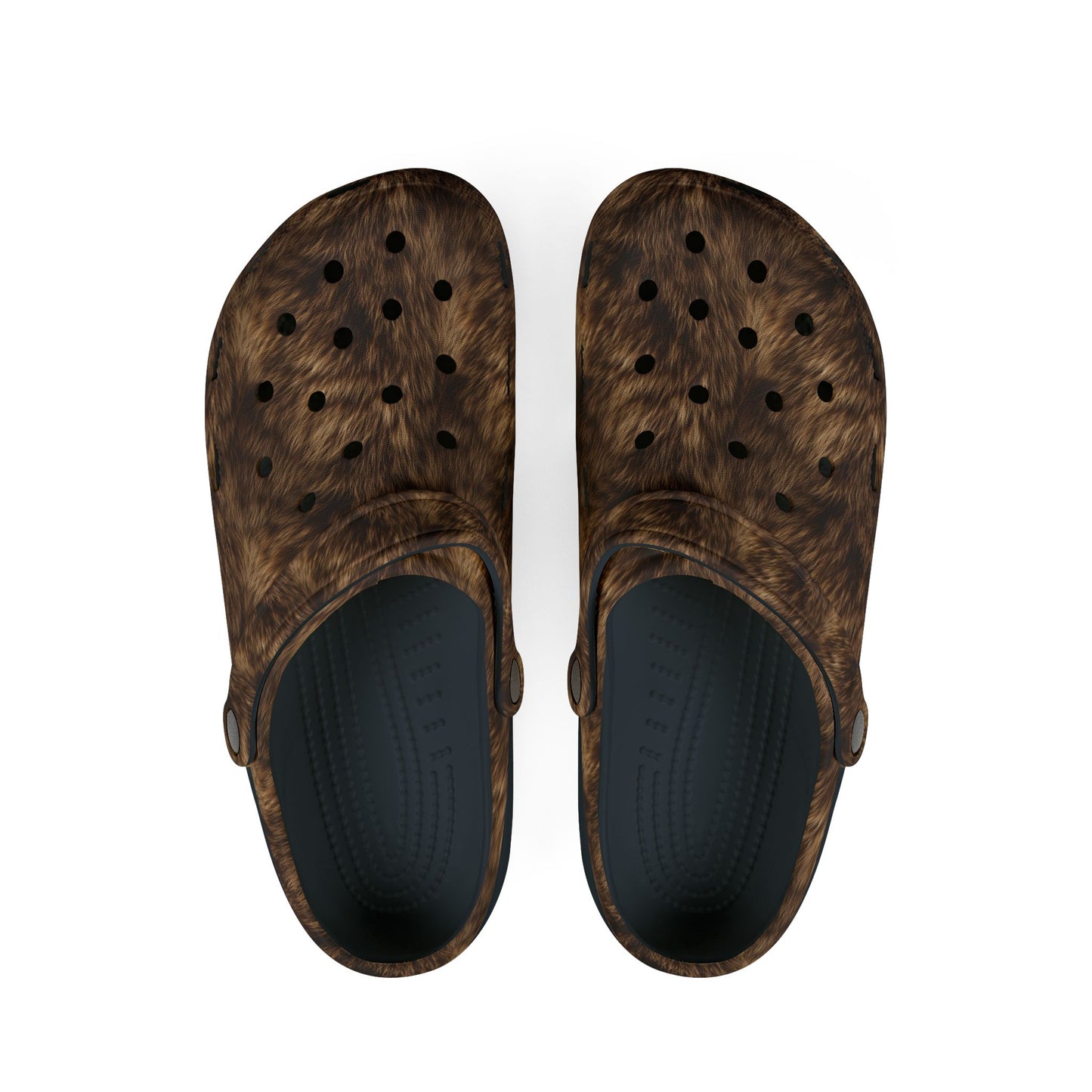 Grizzly Fur Print Foam Rubber Sandals