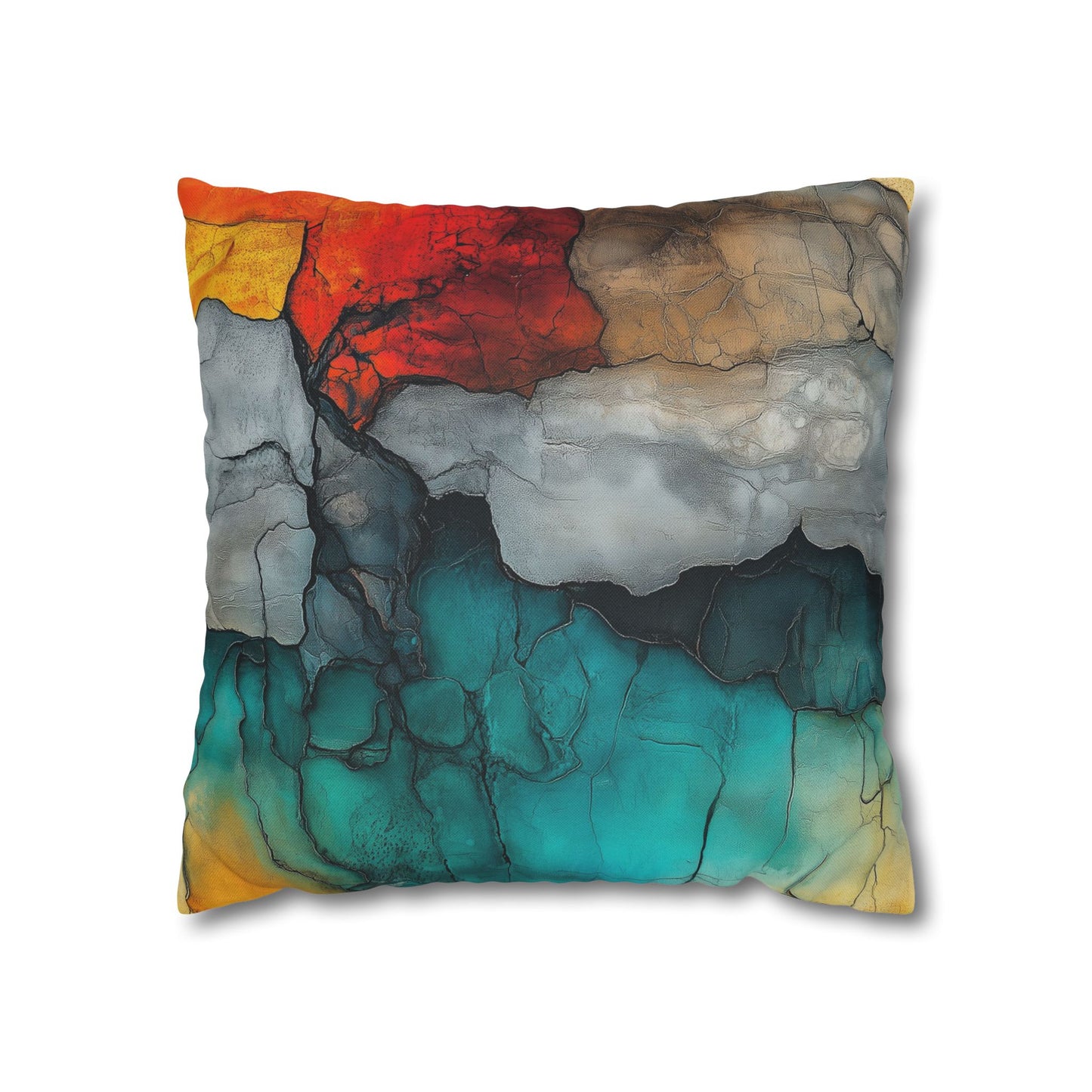 Molten Flow - Square Polyester Pillowcase