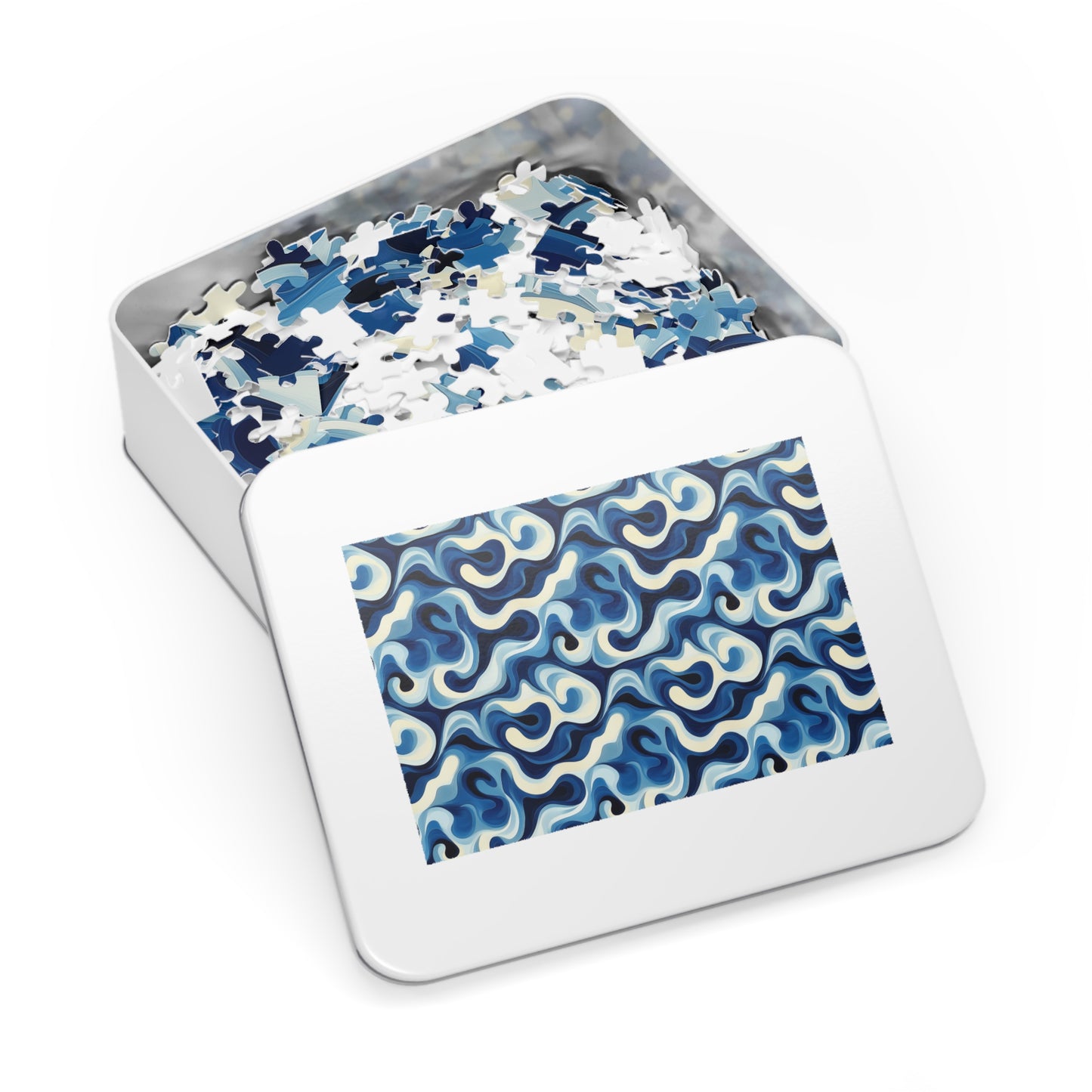 Blue Swirlino Jigsaw Puzzle 1