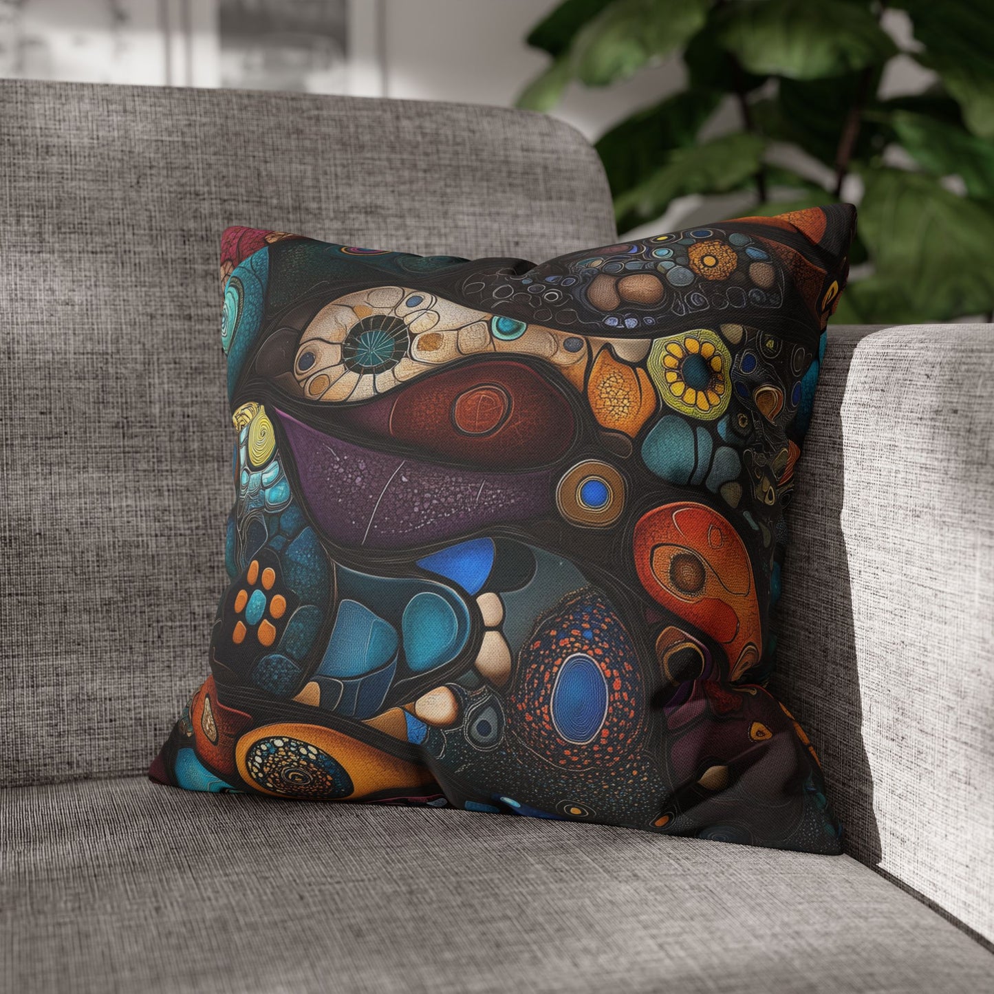 Cosmic Cells - Square Polyester Pillowcase