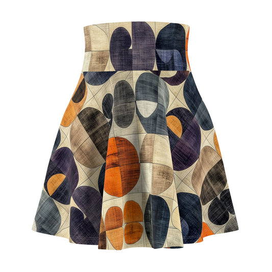 Retro Grid Revival - Skater Skirt