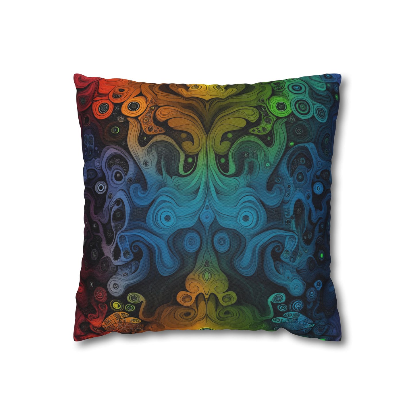 Psychedelic Symphony- Square Polyester Pillowcase