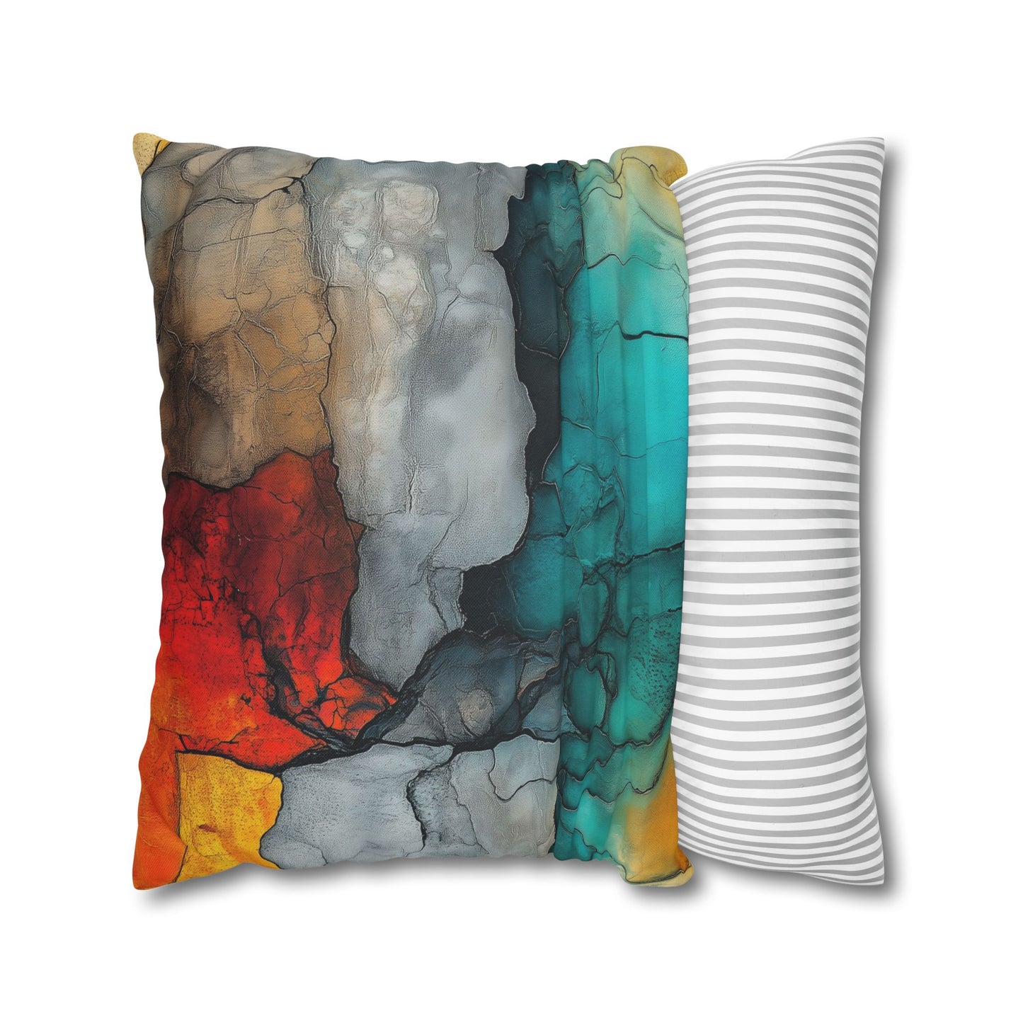 Molten Flow - Square Polyester Pillowcase