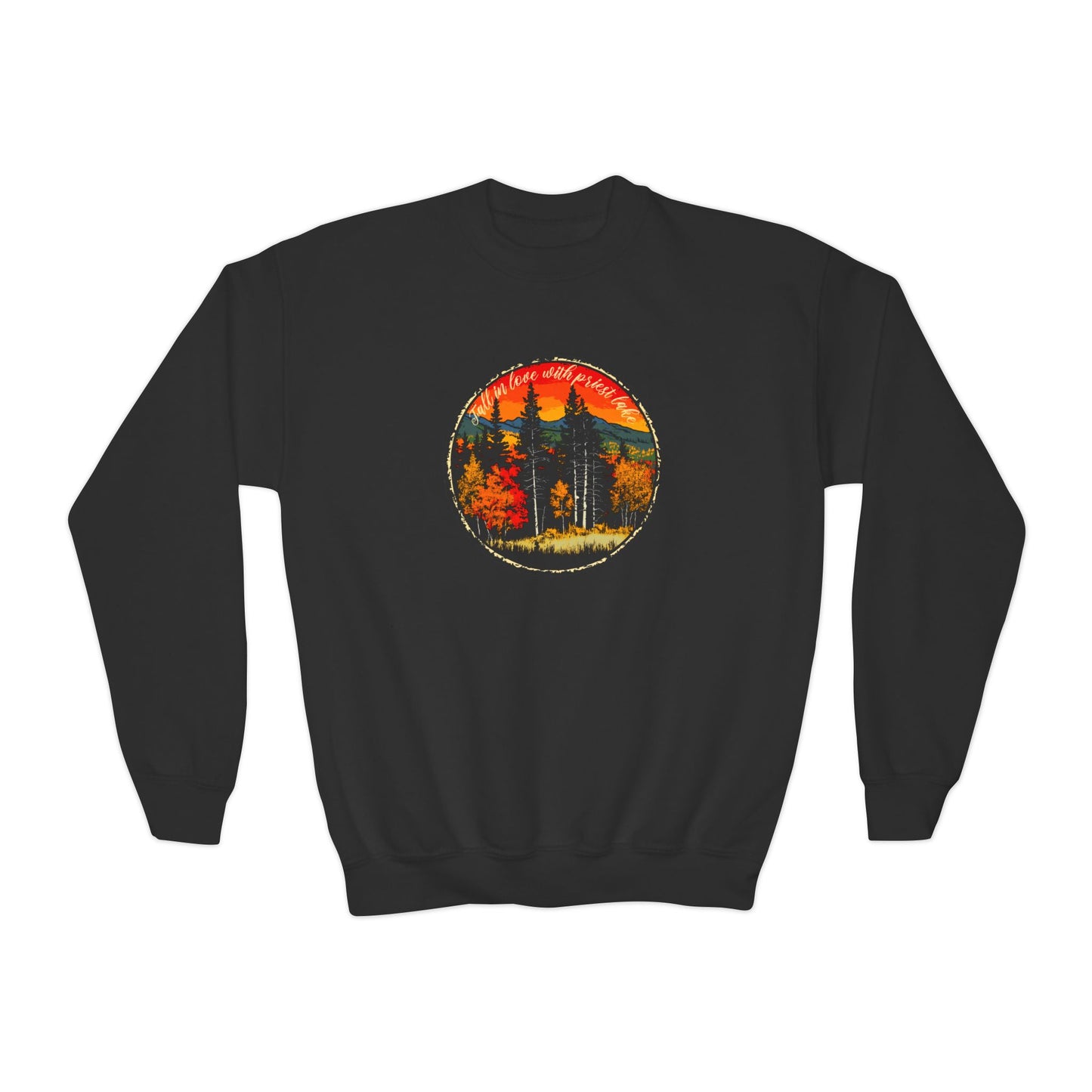 Priest Lake Fall Youth Crewneck Sweatshirt