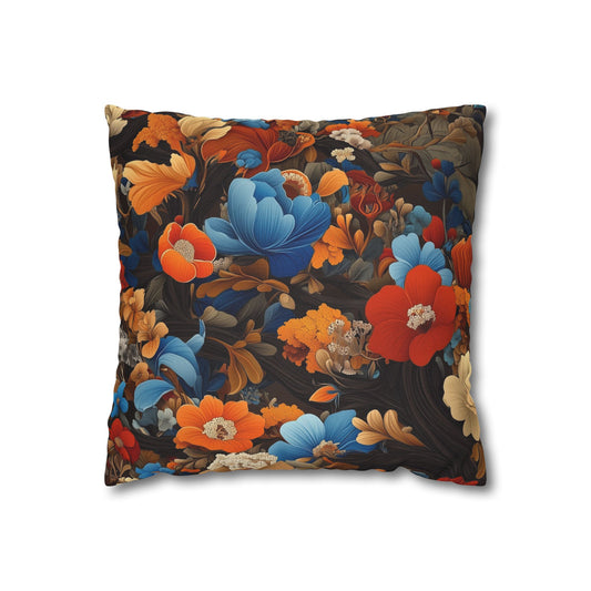 Blooming Tapestry - Square Polyester Pillowcase