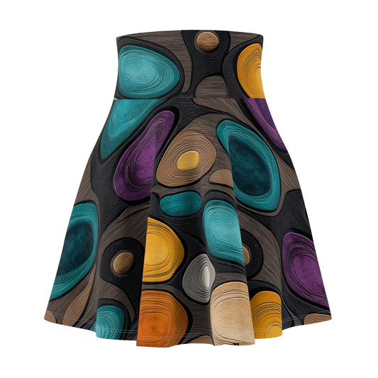 Cosmic Ovals - Skater Skirt