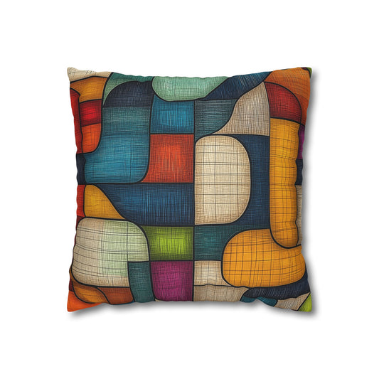 Color Puzzle - Square Polyester Pillowcase