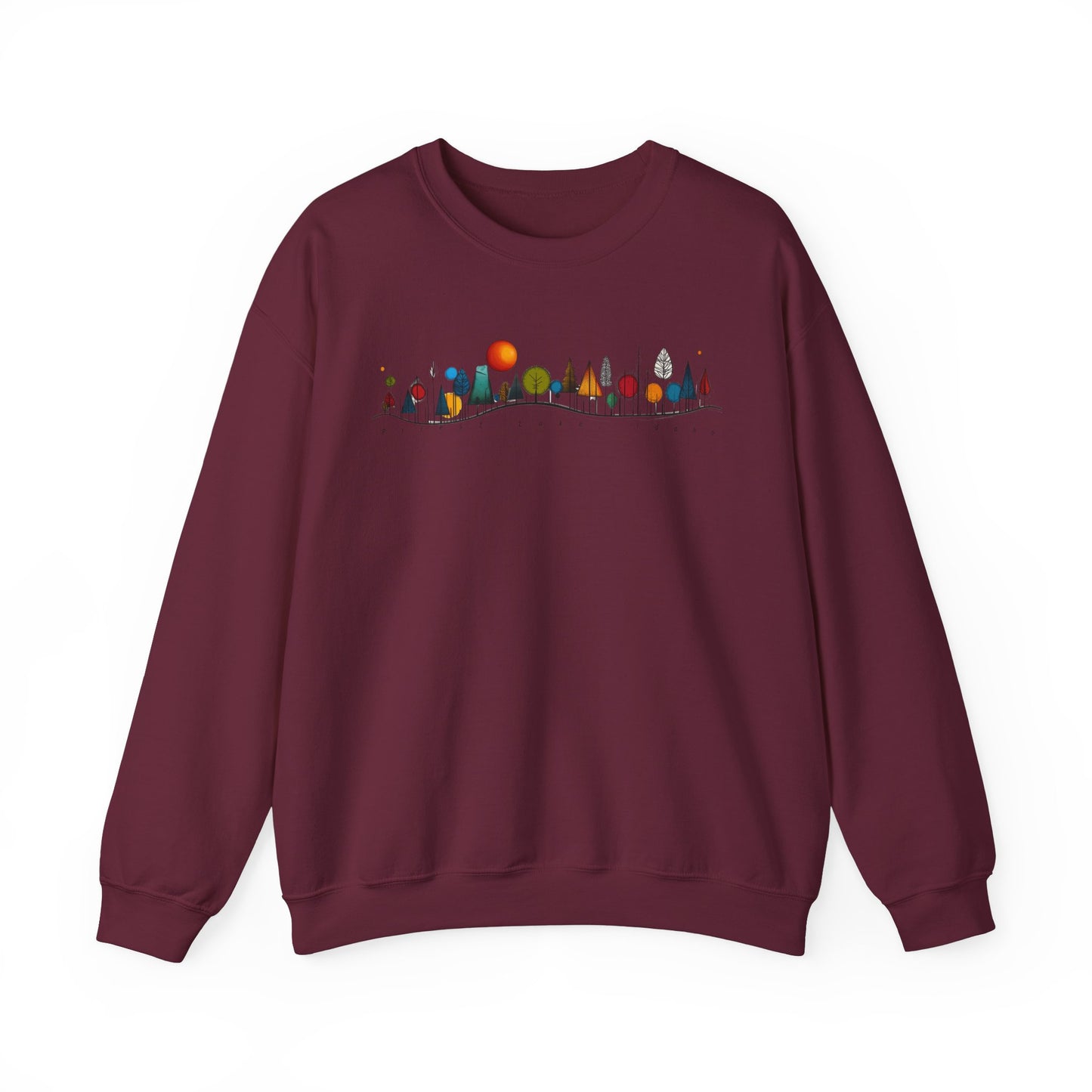 Priest Lake Geometry 5 Heavy Blend™ Crewneck Sweatshirt