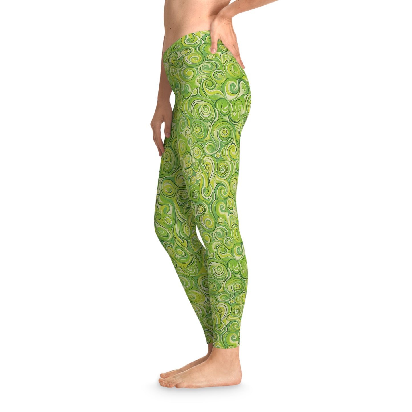 Lake57 Swirloni Green Stretchy Leggings