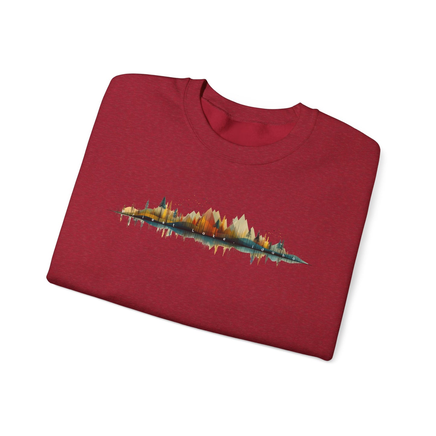 Priest Lake Geometry 3 Heavy Blend™ Crewneck Sweatshirt