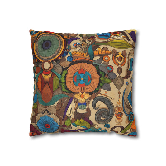Kaleidoscopic Dreams - Square Polyester Pillowcase