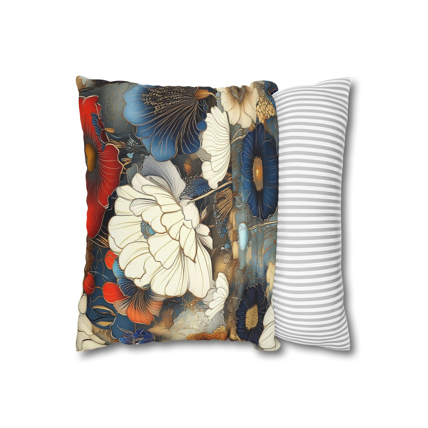 Vibrant Petals - Square Polyester Pillowcase