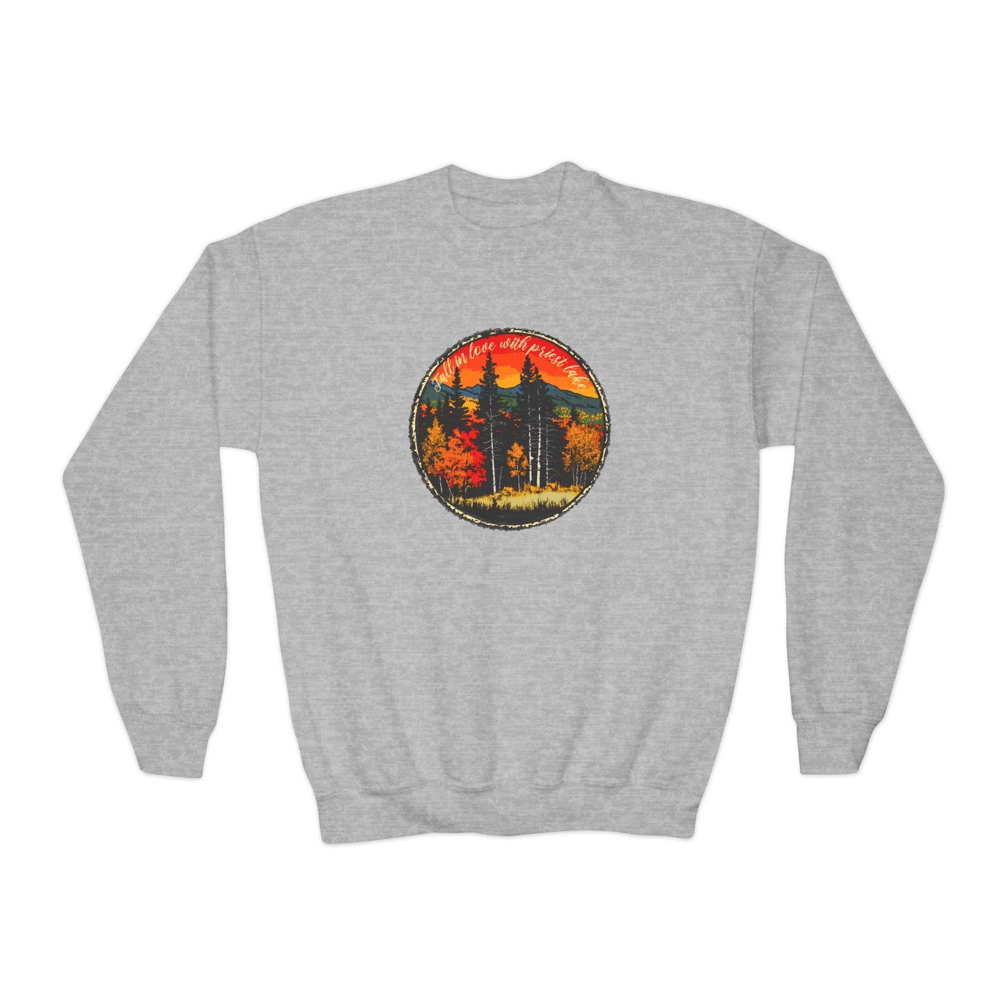 Priest Lake Fall Youth Crewneck Sweatshirt