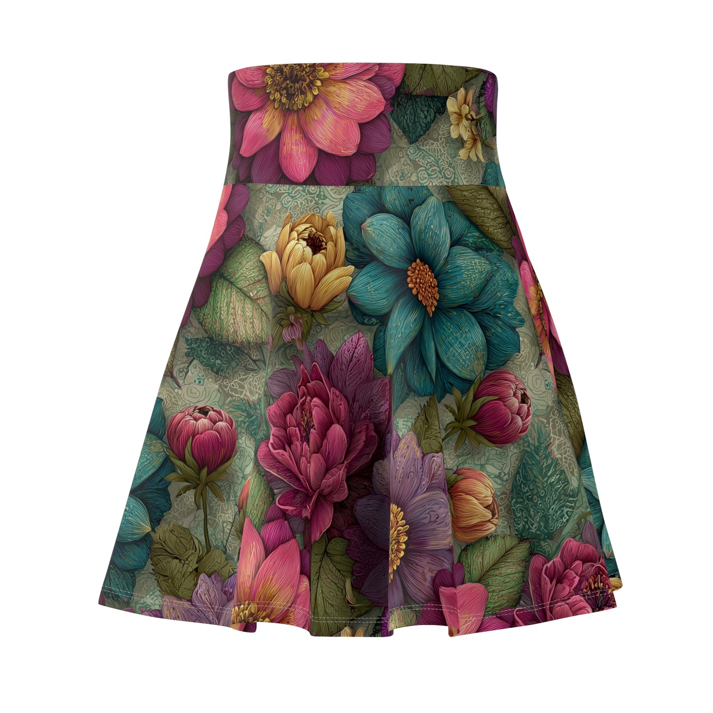 Abstract Geometric Womens Skater Skirt