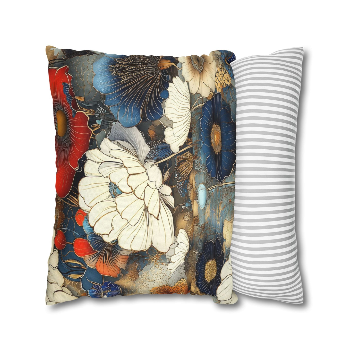 Vibrant Petals - Square Polyester Pillowcase