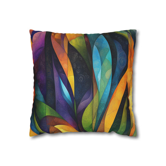 Fluid Fusion- Square Polyester Pillowcase