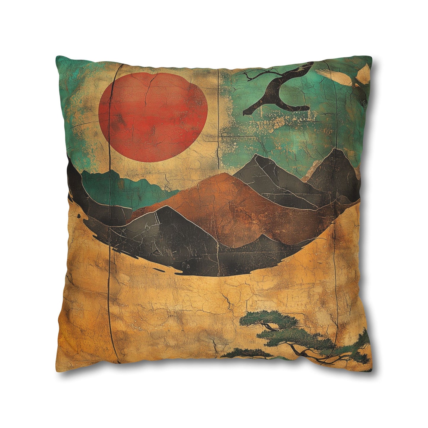 Rising Sun - Square Polyester Pillowcase