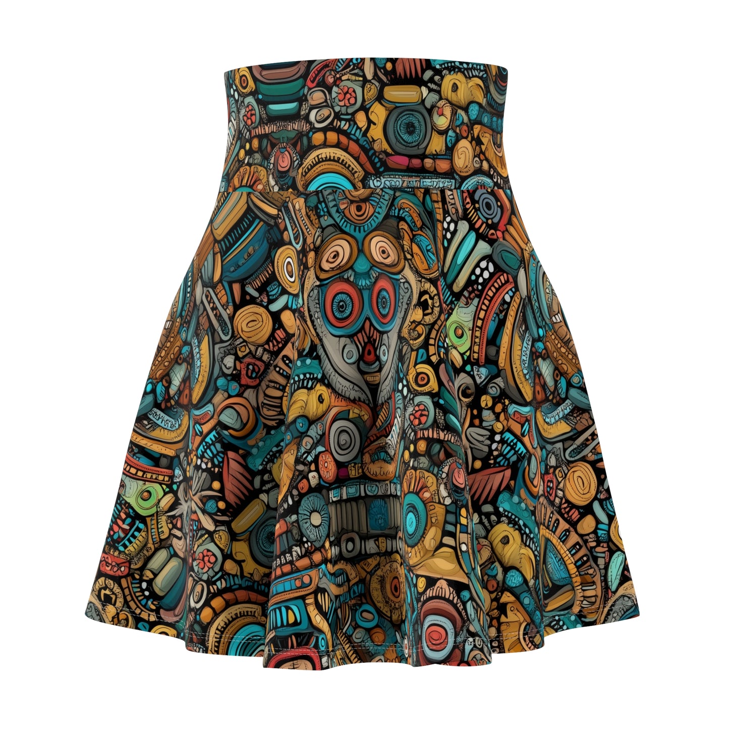 Cosmic Tribal Fusion - Skater Skirt