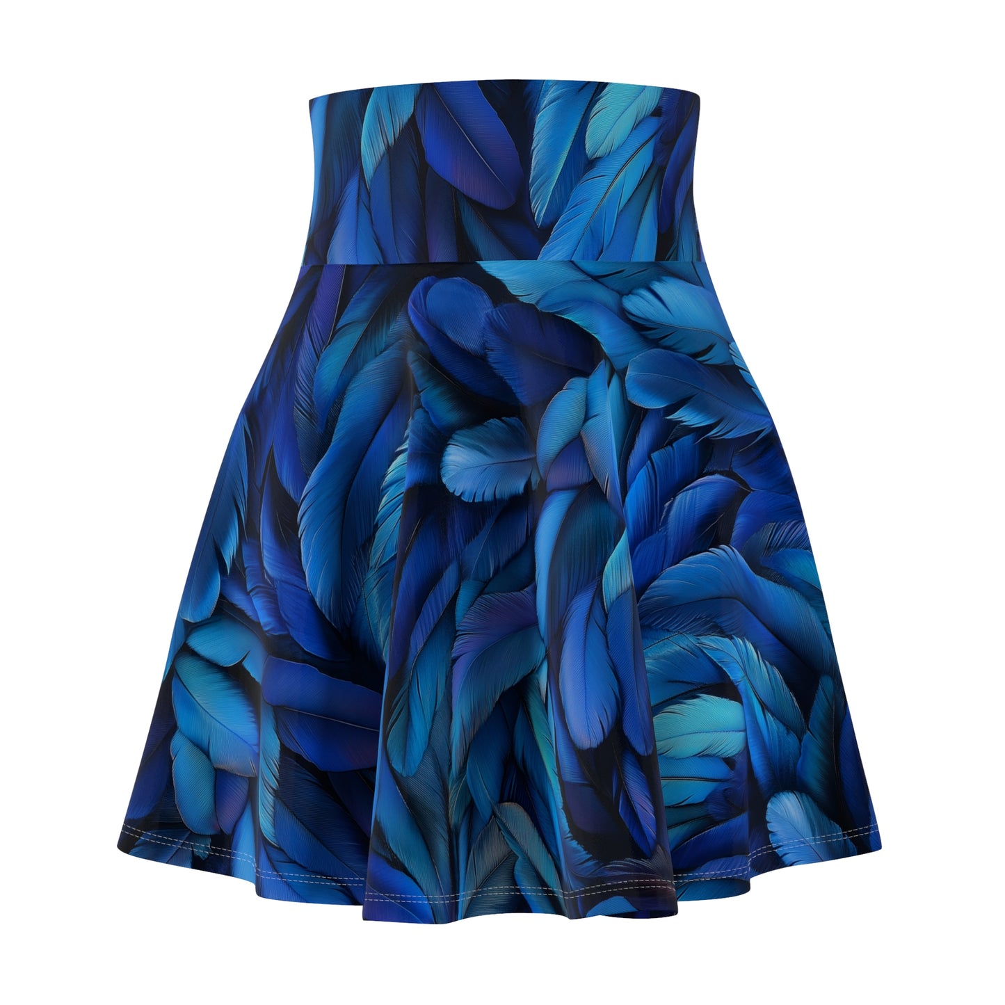Blue Jay Feather Skater Skirt