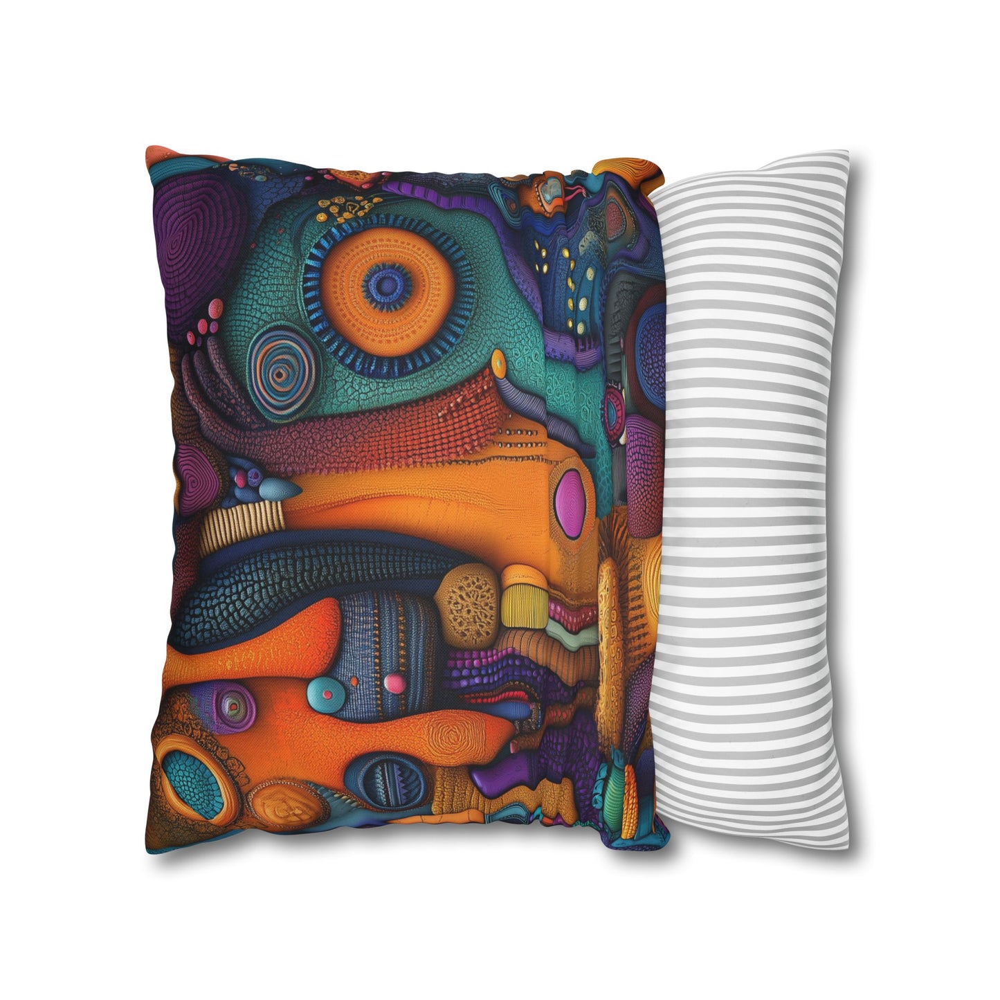 Vibrant Vortex- Square Polyester Pillowcase