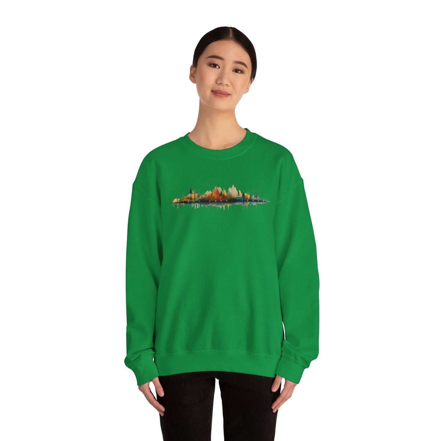 Priest Lake Geometry 3 Heavy Blend™ Crewneck Sweatshirt