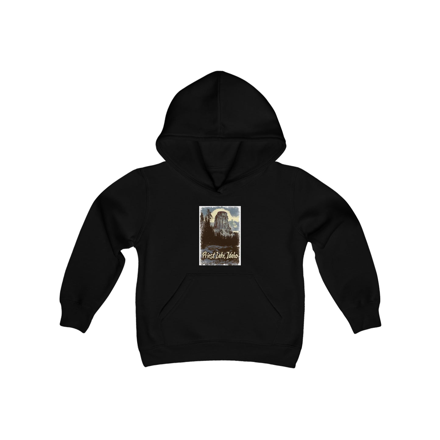 Chimney Rock at Priest Lake, Idaho Kids Hoodie