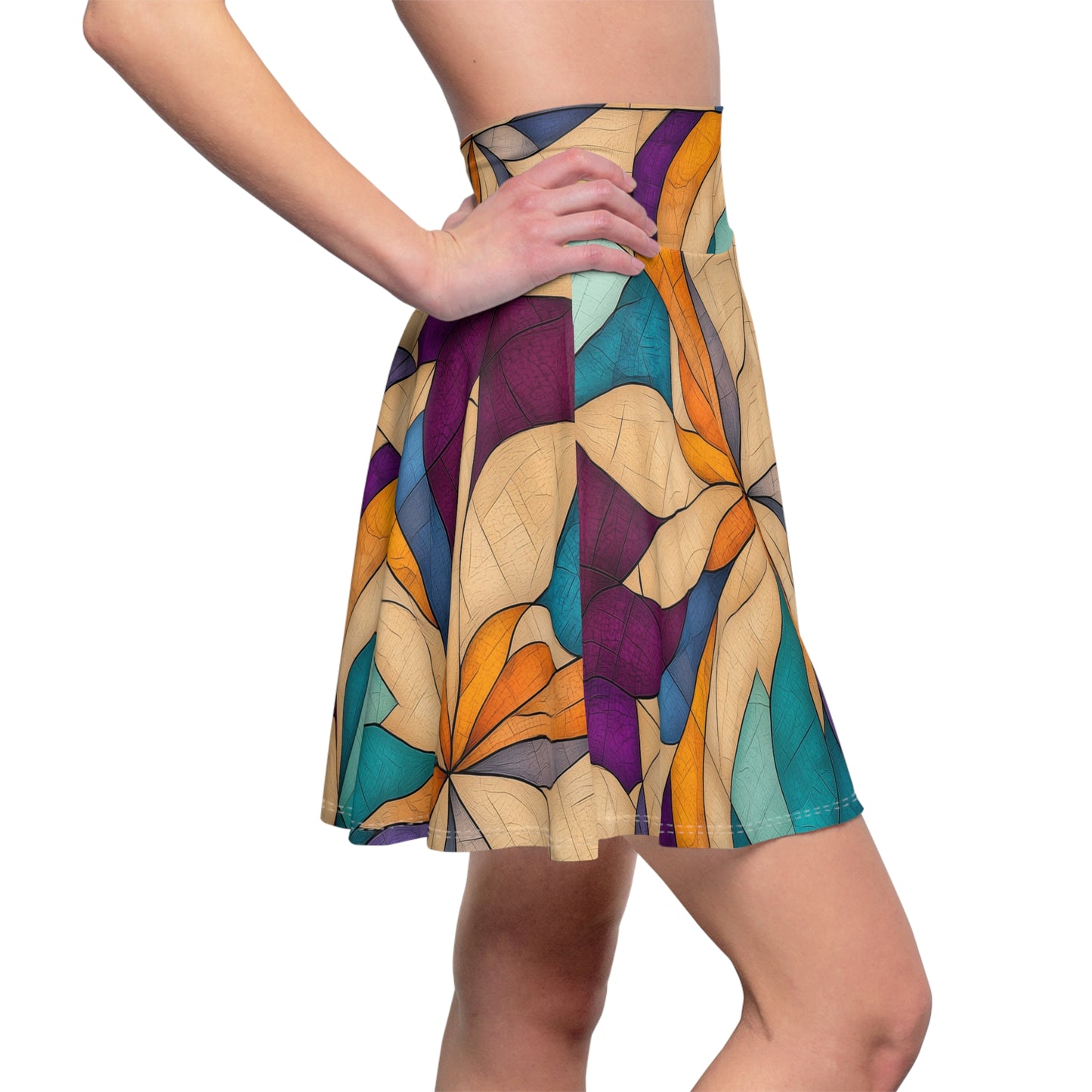Floral Whirlwind - Skater Skirt