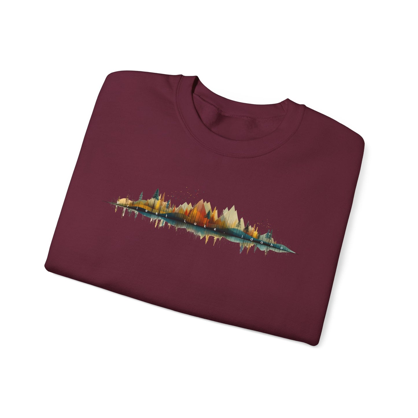 Priest Lake Geometry 3 Heavy Blend™ Crewneck Sweatshirt