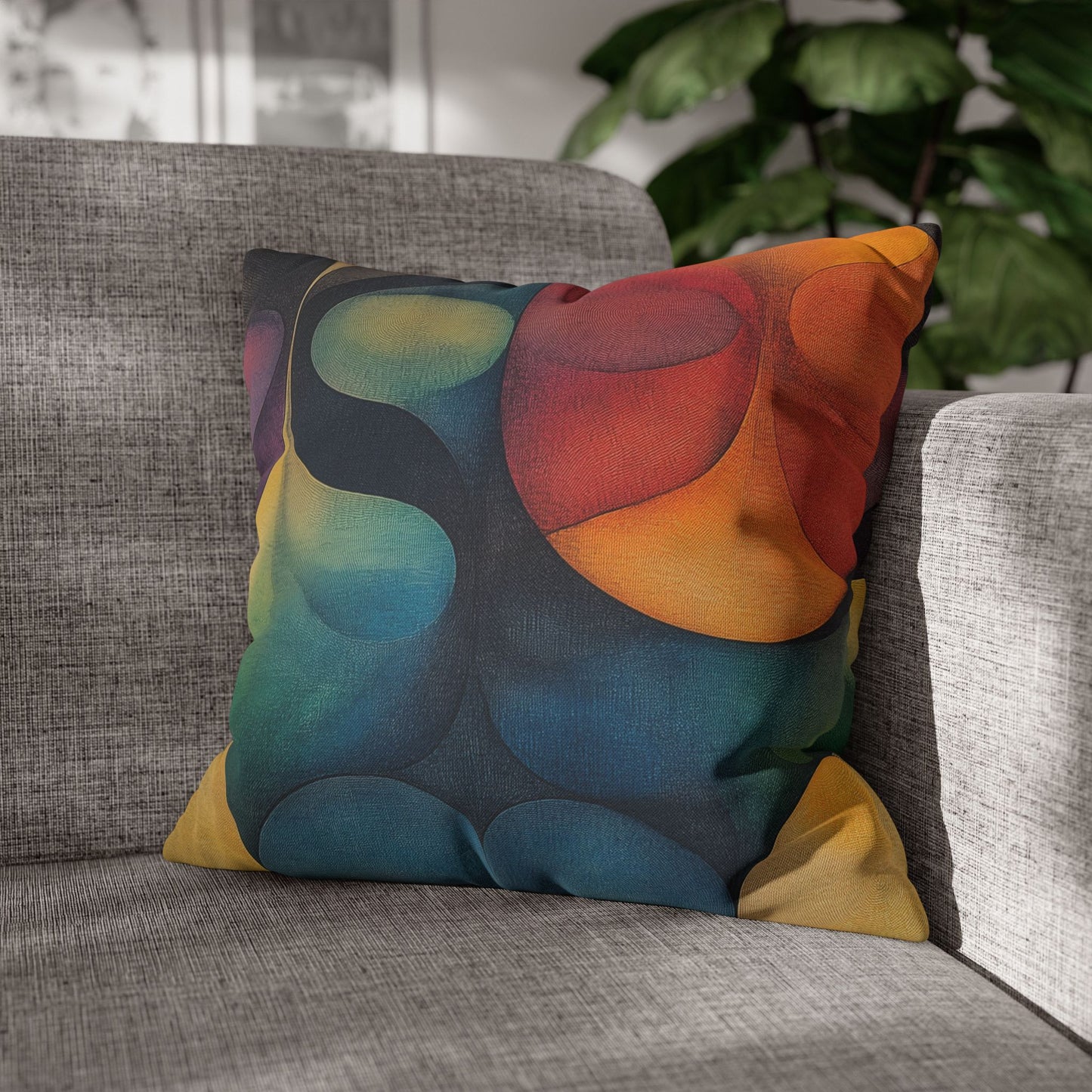 Fluid Forms- Square Polyester Pillowcase