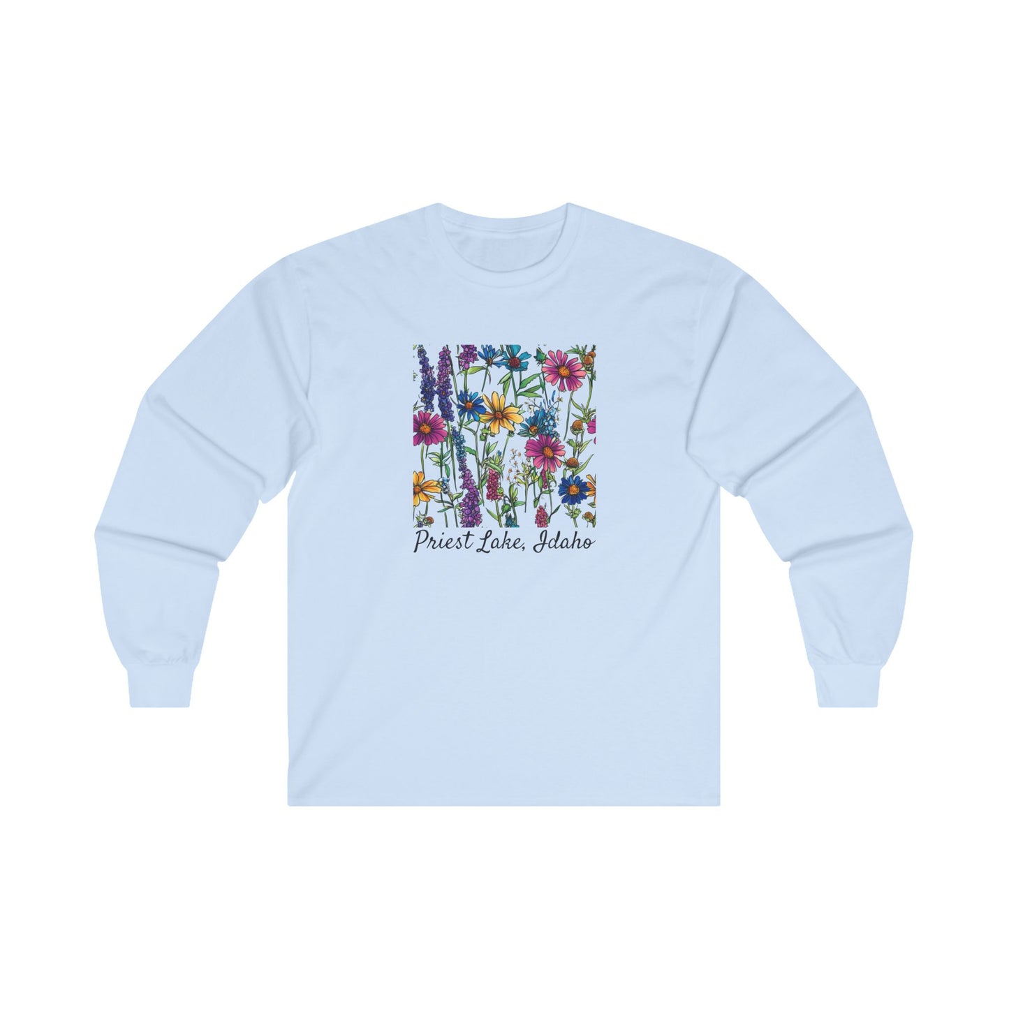 Priest Lake Wildflower Lake Ultra Cotton Long Sleeve T-shirt